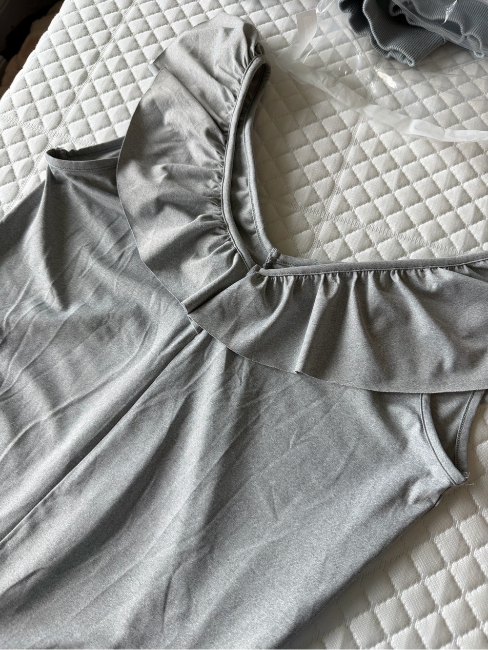 Women’s Ruffle-Trim Sleep Top - Silver Gray